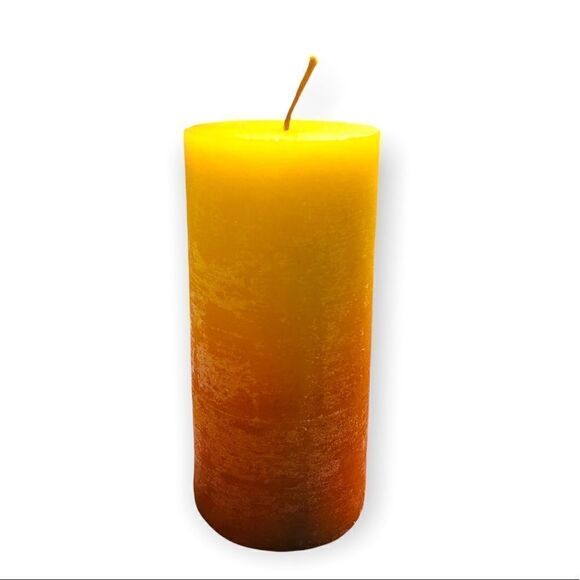 Handcrafted Timber Scented Candle (Orange/Yellow) - Picture 2 of 8